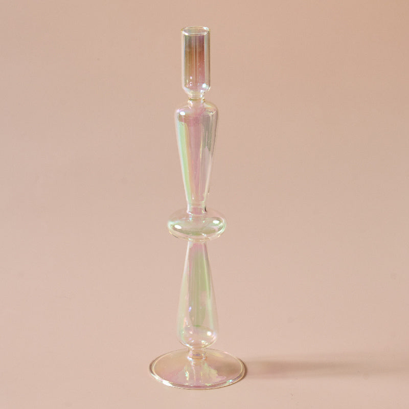 Home Office Desktop Glass Candlestick Vase