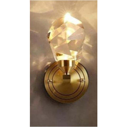 Modern Villa Art Rotating Light Luxury Crystal Wall Lamp