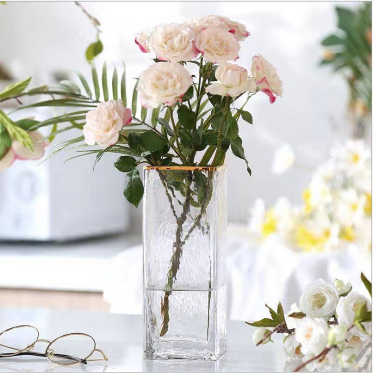 Transparent Gold-painted Glass Vases