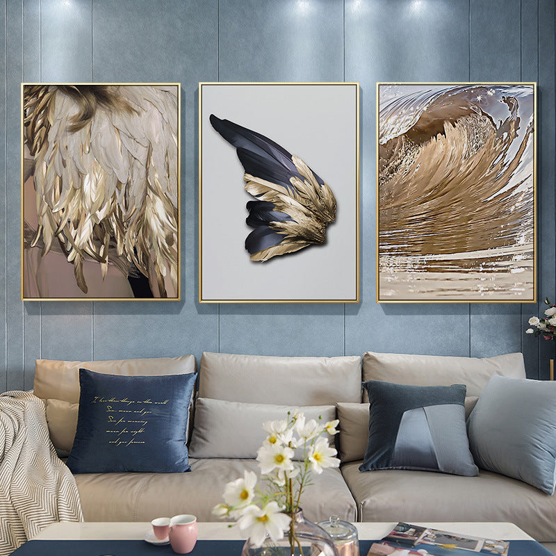 Feather Living Room Sofa Background Wall Decorative Painting