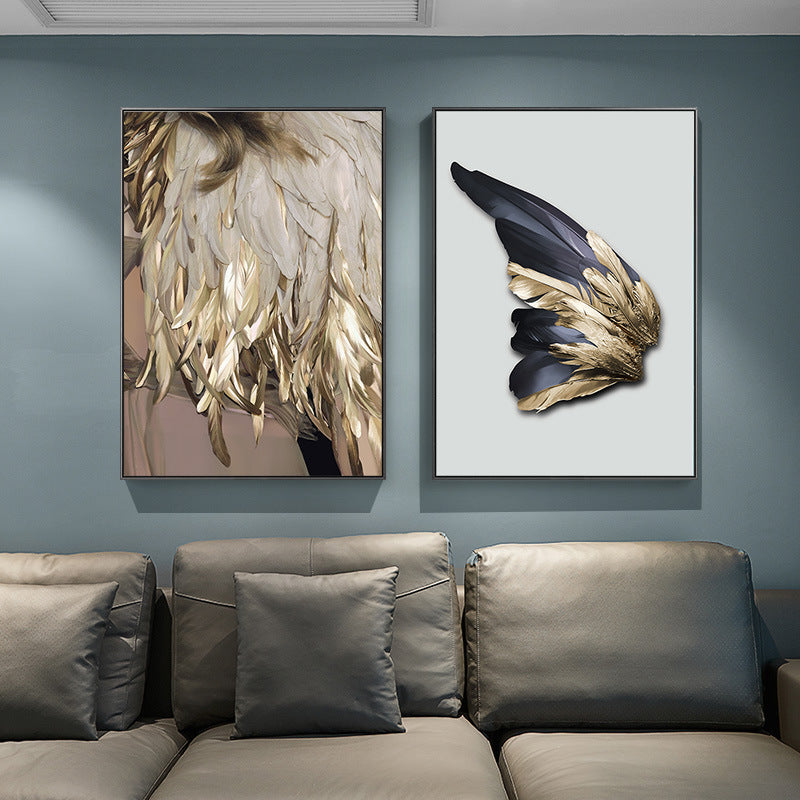 Feather Living Room Sofa Background Wall Decorative Painting