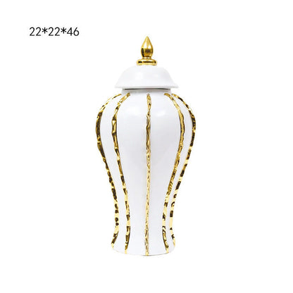 Light Luxury Electroplated Ceramic Vase