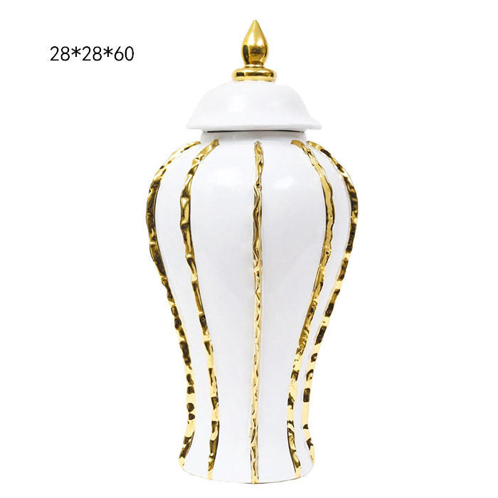 Light Luxury Electroplated Ceramic Vase