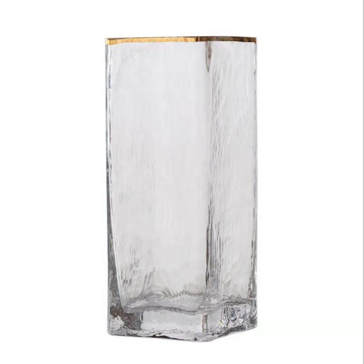 Transparent Gold-painted Glass Vases