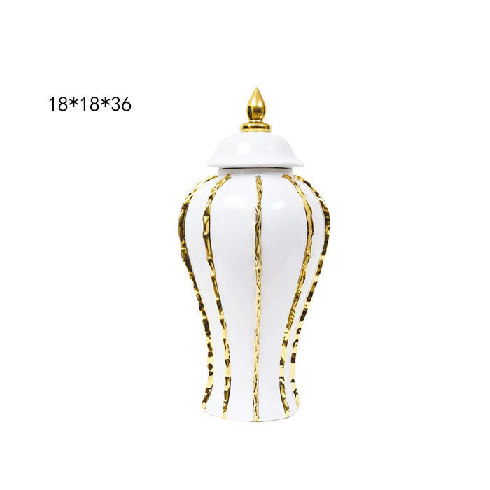 Light Luxury Electroplated Ceramic Vase