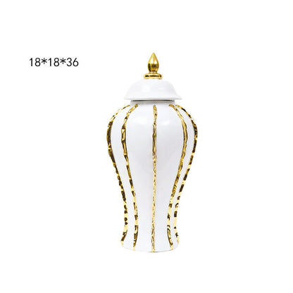 Light Luxury Electroplated Ceramic Vase